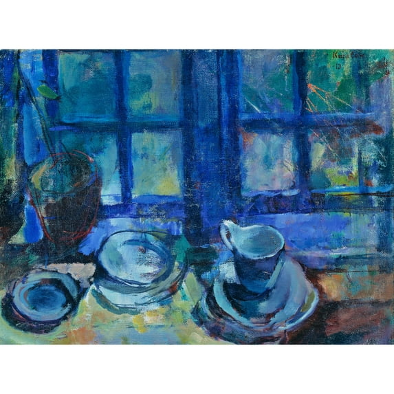 Ludvig Karsten The Blue Kitchen Extra Large Art Print Wall Mural Poster Premium XL