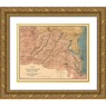 thumbnail image 1 of Ludwig 24x20 Gold Ornate Wood Framed with Double Matting Museum Art Print Titled - Seat of War Virginia - Ludwig 1861, 1 of 4