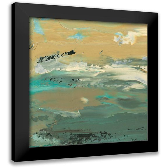 Ludwig, Alicia 12x12 Black Modern Framed Museum Art Print Titled - Green Waters Edge I