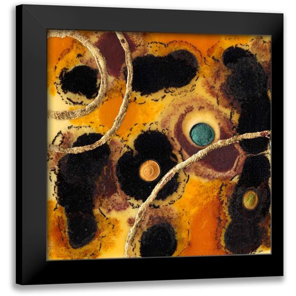 Ludwig, Alicia 12x12 Black Modern Framed Museum Art Print Titled - Meteor Shower I
