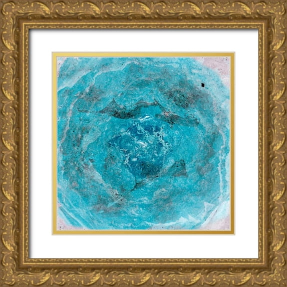 Ludwig, Alicia 12x12 Gold Ornate Wood Framed with Double Matting Museum Art Print Titled - Aquifer II