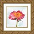 thumbnail image 1 of Ludwig, Alicia 12x12 Gold Ornate Wood Framed with Double Matting Museum Art Print Titled - Joyful Peony II, 1 of 4