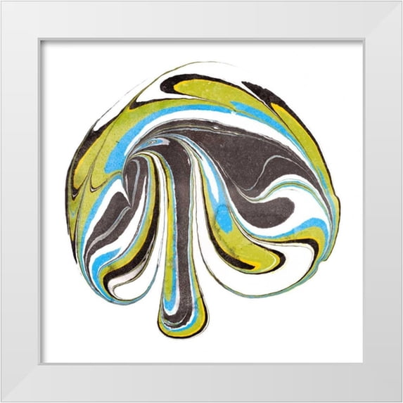 Ludwig, Alicia 12x12 White Modern Wood Framed Museum Art Print Titled - Citrine Momentum III