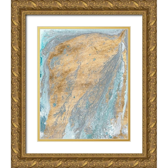 Ludwig, Alicia 12x14 Gold Ornate Wood Framed with Double Matting Museum Art Print Titled - Fjord II