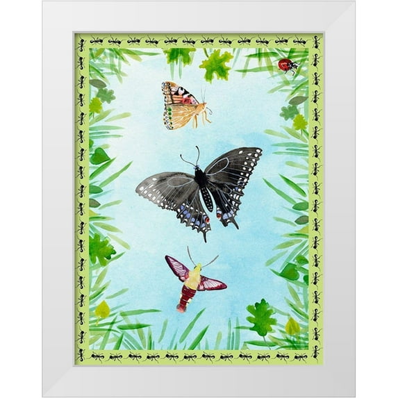 Ludwig, Alicia 12x14 White Modern Wood Framed Museum Art Print Titled - Bug Collector II