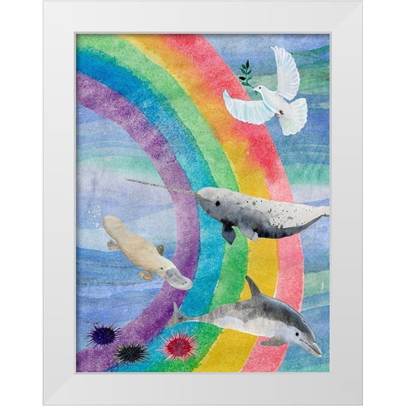 Ludwig, Alicia 12x14 White Modern Wood Framed Museum Art Print Titled - Noahs Ark II