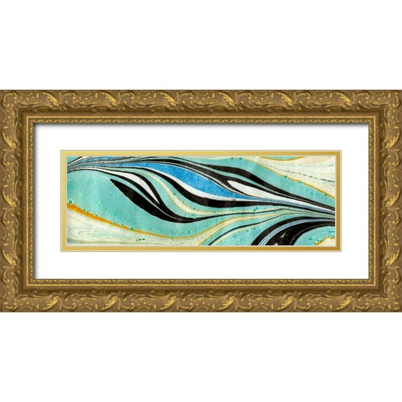 Ludwig, Alicia 14x7 Gold Ornate Wood Framed with Double Matting Museum Art Print Titled - Placid I