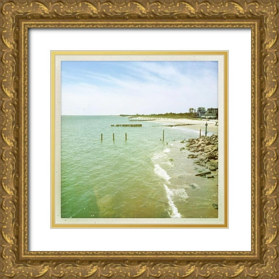 Ludwig, Alicia 15x15 Gold Ornate Wood Framed with Double Matting Museum Art Print Titled - Bay View II