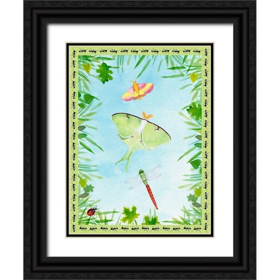 Ludwig, Alicia 15x18 Black Ornate Wood Framed with Double Matting Museum Art Print Titled - Bug Collector I