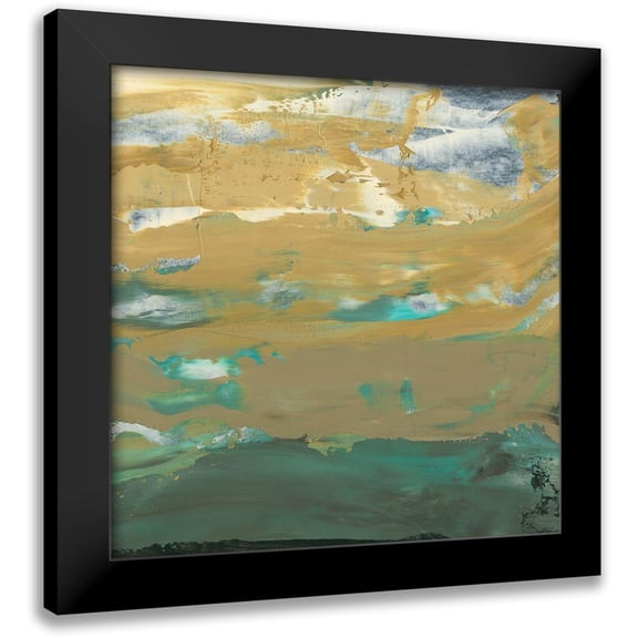 Ludwig, Alicia 20x20 Black Modern Framed Museum Art Print Titled - Green Waters Edge IV