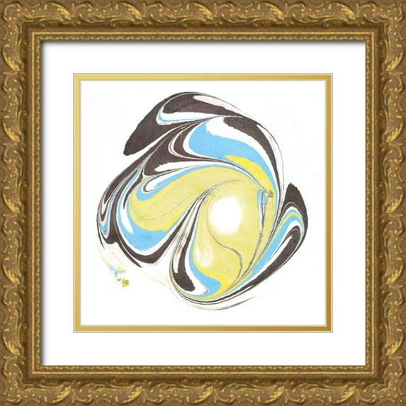 Ludwig, Alicia 20x20 Gold Ornate Wood Framed with Double Matting Museum Art Print Titled - Citrine Momentum IV