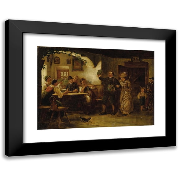 Ludwig Blume-Siebert 14x11 Black Modern Framed Museum Art Print Titled - The Happy Homecoming