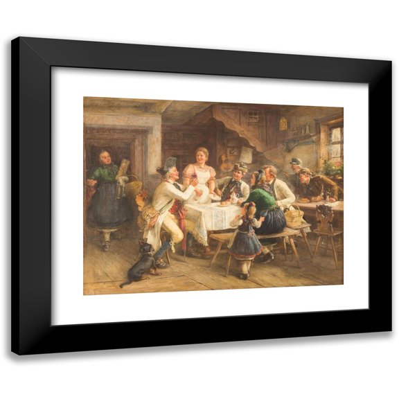 Ludwig Blume-Siebert 14x12 Black Modern Framed Museum Art Print Titled - Things Happen when You Least Expect Them