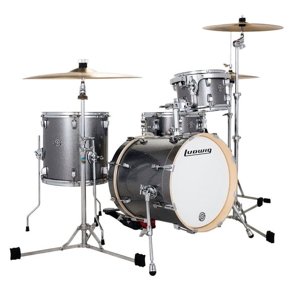 Ludwig Breakbeats 4-Piece Shell Kit w/Bags, Frosted Sparkle