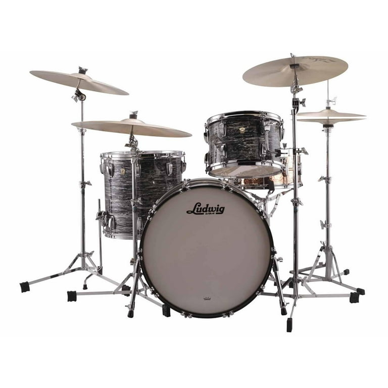 Ludwig Classic Maple 3 Piece Drum Shell Pack Vintage Black Oyster