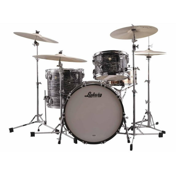 Ludwig Classic Maple Fab 3-Piece Drum Shell Pack - Vintage Black Oyster Pearl