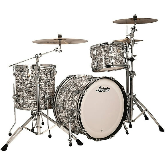 Ludwig Classic Maple 3-Piece Fab Shell Pack with 22 in. Bass Drum - White Abalone