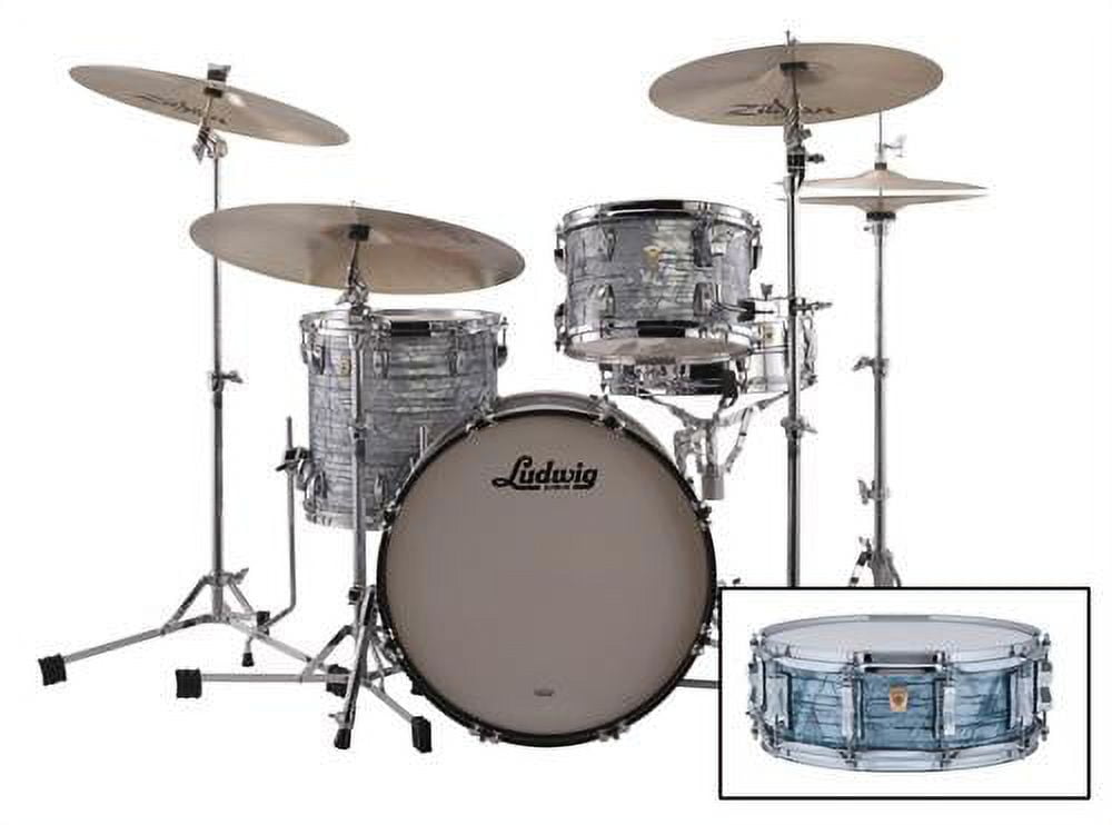 Ludwig Classic Maple Downbeat 3-Piece Drum Shell Pack - Sky Blue Pearl