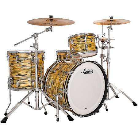 Ludwig Classic Oak 3-Piece Fab Shell Pack With 22" Bass Drum Lemon Oyster