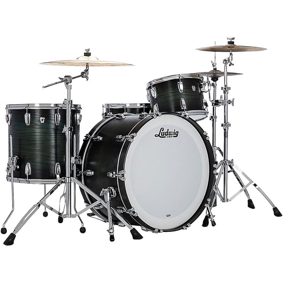 Ludwig Classic Oak Pro Beat 3-piece Acoustic Drum Set Shell Pack Green Burst