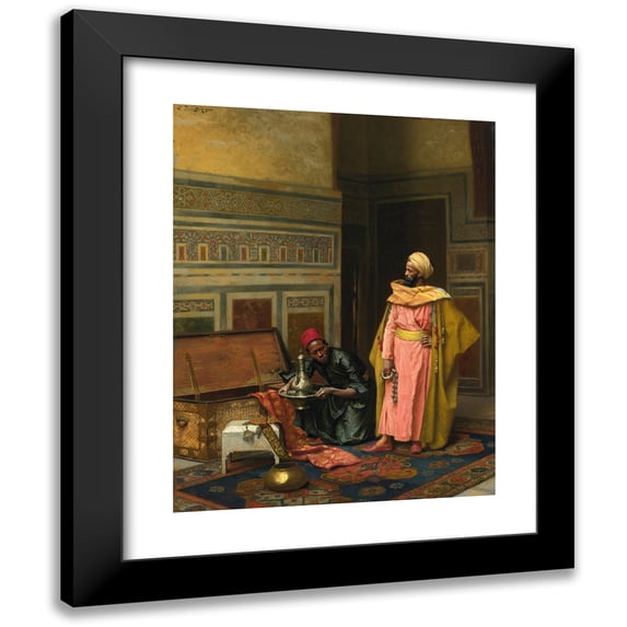 Ludwig Deutsch 12x14 Black Modern Framed Museum Art Print Titled - The Treasure Chest (1920)