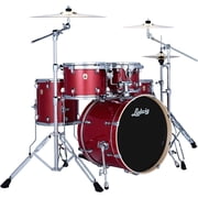 Ludwig Evolution 5-Piece Drum Kit w/20" Bass Drum, Hardware, and Paiste Cymbals, Crimson Sparkle
