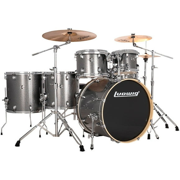 Ludwig Evolution 6pc Acoustic Drum Set with 22" Bass Drum Platinum