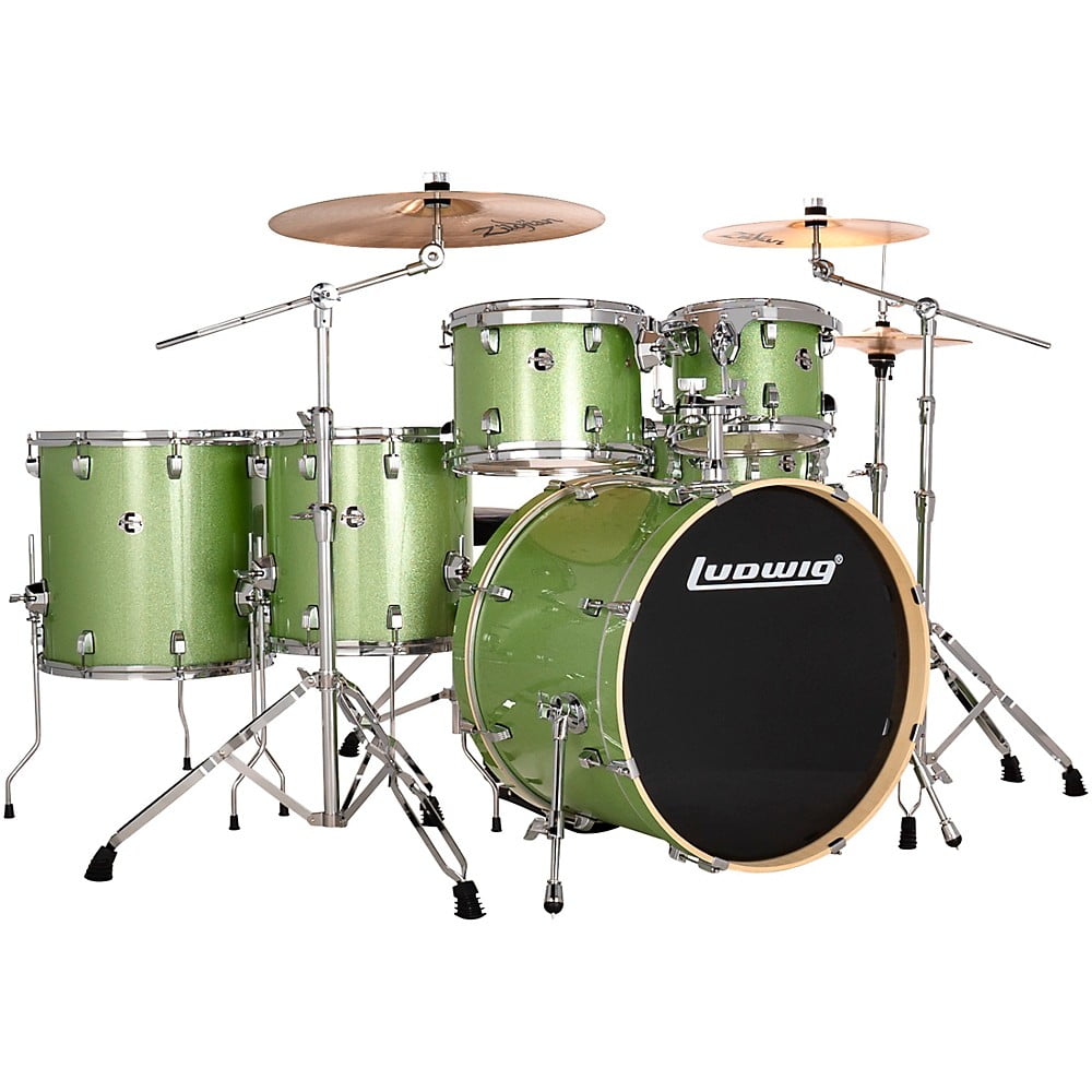 Ludwig Evolution 6pc Acoustic Drum Set with 22" Bass Drum Mint