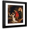 thumbnail image 1 of Ludwig Ferdinand Schnorr von Carolsfeld 20x24 Black Modern Framed Museum Art Print Titled - Faust and Gretchen in the Dungeon (1833), 1 of 5
