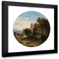 thumbnail image 1 of Ludwig Halauska 12x12 Black Modern Framed Museum Art Print Titled - A Scene in the Lower Inn Valley, 1 of 5