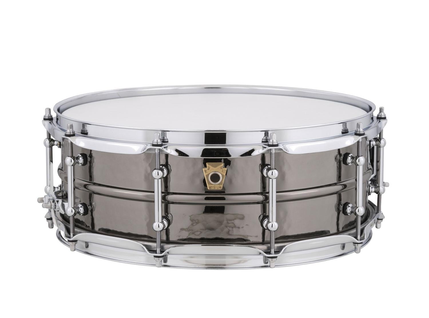 Ludwig Hand Hammered Black Beauty Snare Drum with Tube Style Lugs 14 x 5 in.