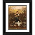 thumbnail image 1 of Ludwig Knaus 20x24 Black Ornate Framed Double Matted Museum Art Print Titled: Cake at Teatime, 1 of 5