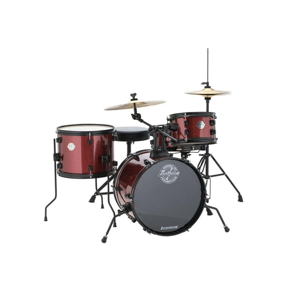 Ludwig LC178X025 Questlove Pocket Kit 4-Piece Drum Set - Red Wine Sparkle