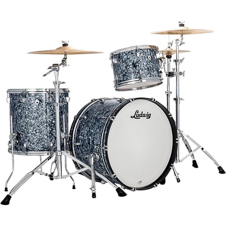 Ludwig NeuSonic 3-Piece Fab Shell Pack With 22" Bass Drum Satin Blue Pearl