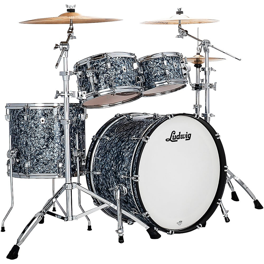 Ludwig NeuSonic 4-Piece Rapid Mod Shell Pack With 22" Bass Drum Satin Blue Pearl