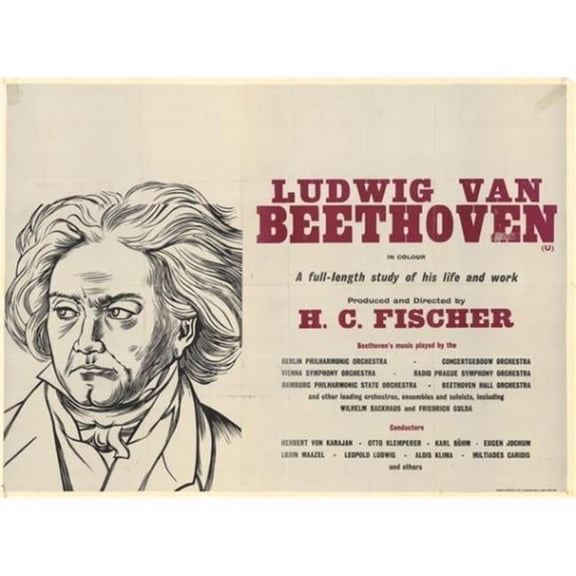 Ludwig Van Beethoven Movie Poster - 27 x 40 in.