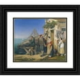 thumbnail image 1 of Ludwig von Beniczky 17x15 Black Ornate Wood Framed Double Matted Museum Art Print Titled - A Venetian Fishing Family (1846), 1 of 5