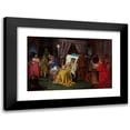 thumbnail image 1 of Ludwik Wiesiołowski 14x11 Black Modern Framed Museum Art Print Titled - Aleksander Sobieski on His Deathbed in Rome in 1714, 1 of 5