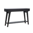 thumbnail image 1 of Lue 47 Inch Wood Console Sofa Table, 1 Drawer, Bottom Shelf, Black, 1 of 5
