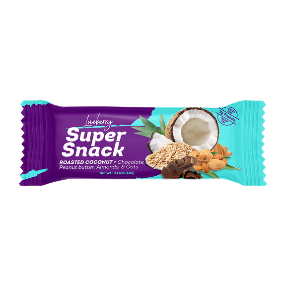 Lueberry Super Snack Large Roasted Coconut Bar - 15 Pack