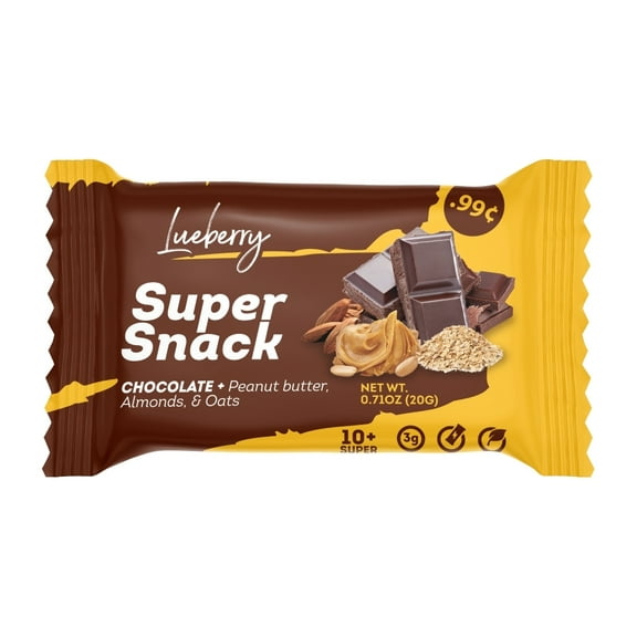 Lueberry Super Snack Mini Chocolate Bar - 60 Pack