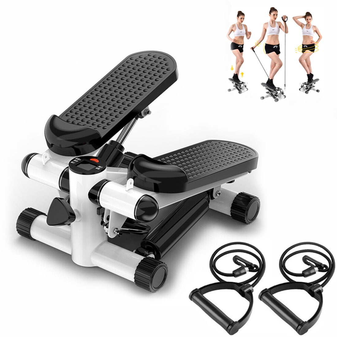 Leuco Exercise Stepper at Home, Mini Stepper with Resistance Bands