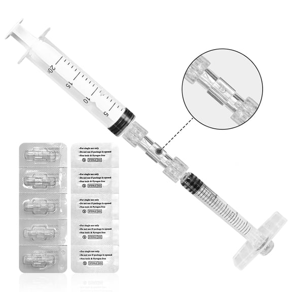 Luer Lock Adapter,Transparent Female To Female Coupler Luer Connector Easy To Use (50pcs)