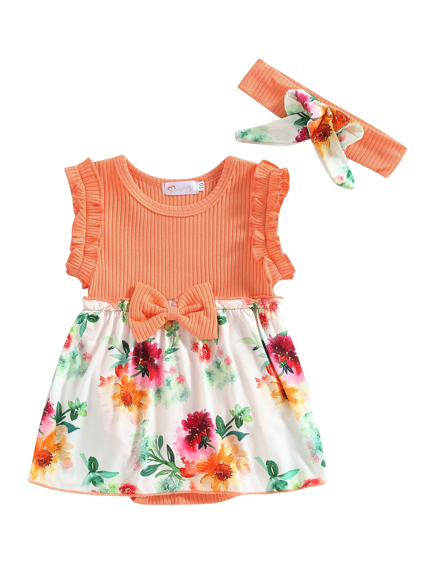 0220~printed romper suit and bib set