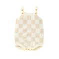 thumbnail image 1 of Luethbiezx Casual Sleeveless Romper with Checkerboard Print for Baby Girls, 1 of 7