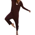 thumbnail image 1 of Luethbiezx Cozy Women's Romper with Loose Long Sleeve Hoodie and Convenient Pockets, 1 of 6