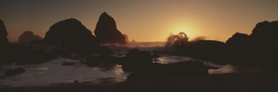 Luffenholtz Beach CA USA Canvas Art - Panoramic Images (36 x 12)