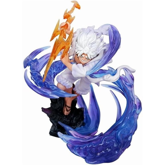 Luffy Figure Fighting Pose Luffy Figures Big Size Nika Luffy Figures PVC Statue Model Handmade Figure Decoration (B-27CM)