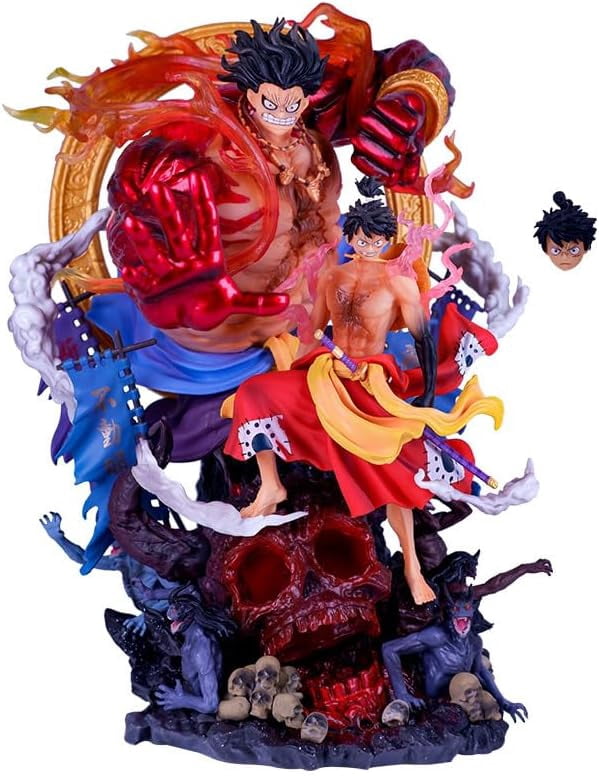 Luffy Figure Replacement Face Acalanatha Luffy Anime Figures 30cm/11.8inchPVC Characters Decorations Handicrafts for Anime Fans Gifts