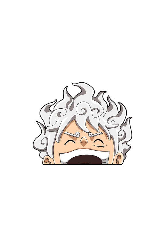Luffy Gear Fifth One Piece Sticker with a Fun and Unique Design